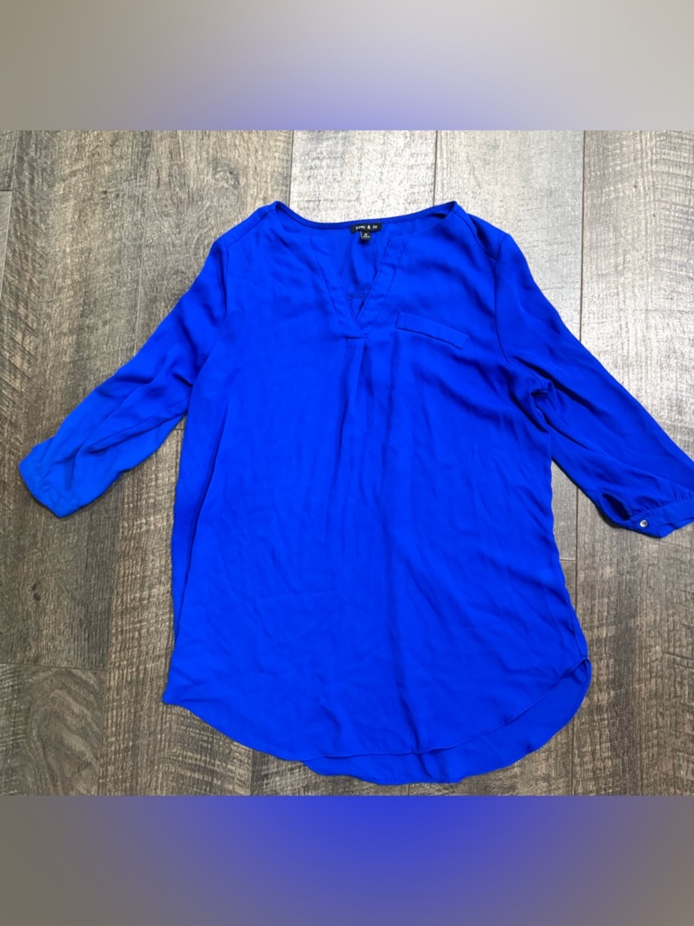 Sami & Jo Royal Blue Tunic Blouse M